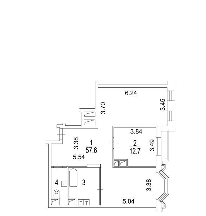 квартира г Москва метро Щукинская ул Авиационная 77к/2 фото 43