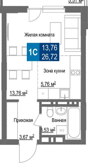 квартира г Новосибирск Заельцовская ЖК «Чкалов» фото 1