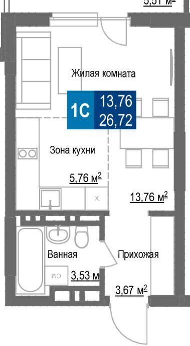 квартира г Новосибирск Заельцовская ЖК «Чкалов» фото 1