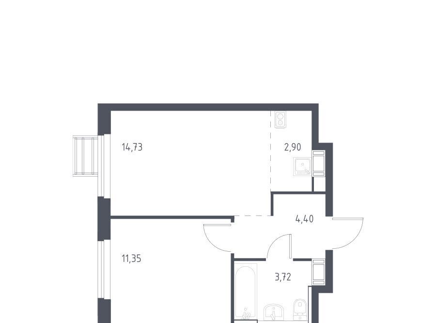 квартира г Москва Давыдково ЖК Верейская 41 2/2 фото 1