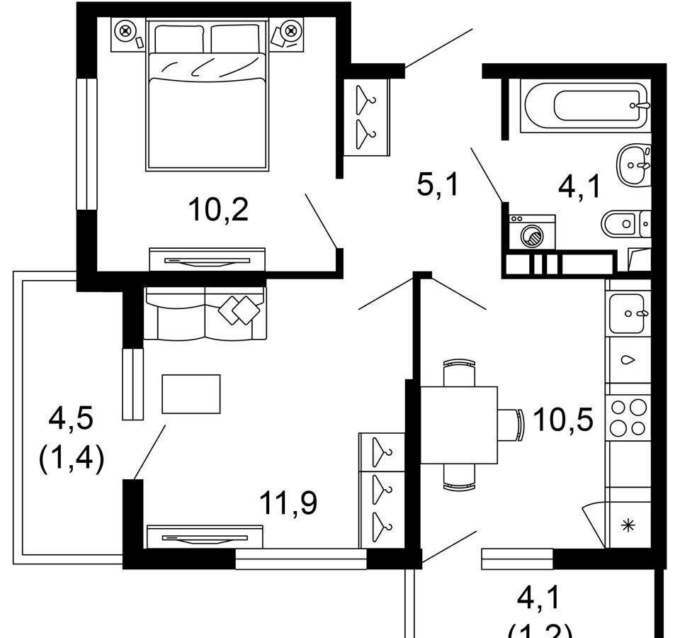 квартира г Сочи р-н Адлерский ул Искры 2 д. 66/10 фото 11