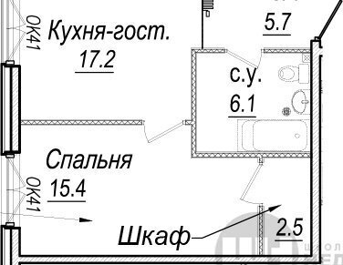 квартира г Санкт-Петербург метро Петроградская наб Реки Карповки 27 фото 20