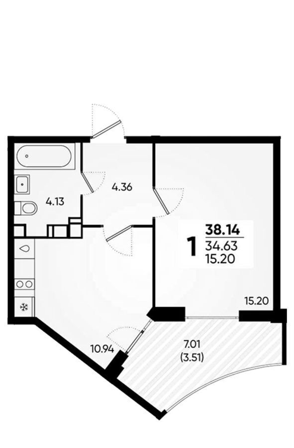 квартира г Краснодар р-н Прикубанский ул им. Героя Яцкова И.В. 37 фото 1