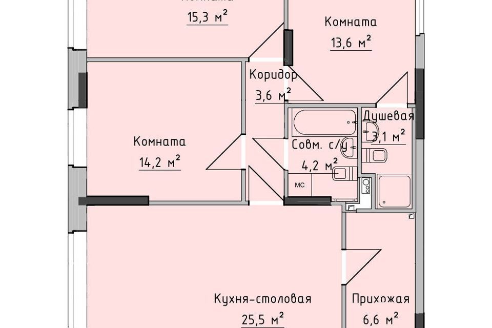 квартира г Ижевск городской округ Ижевск, жилой комплекс Холмогоровский фото 1