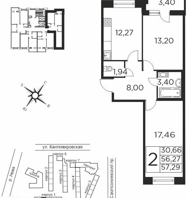 квартира г Санкт-Петербург ул Александра Матросова 8к/1 Выборгский район фото 1