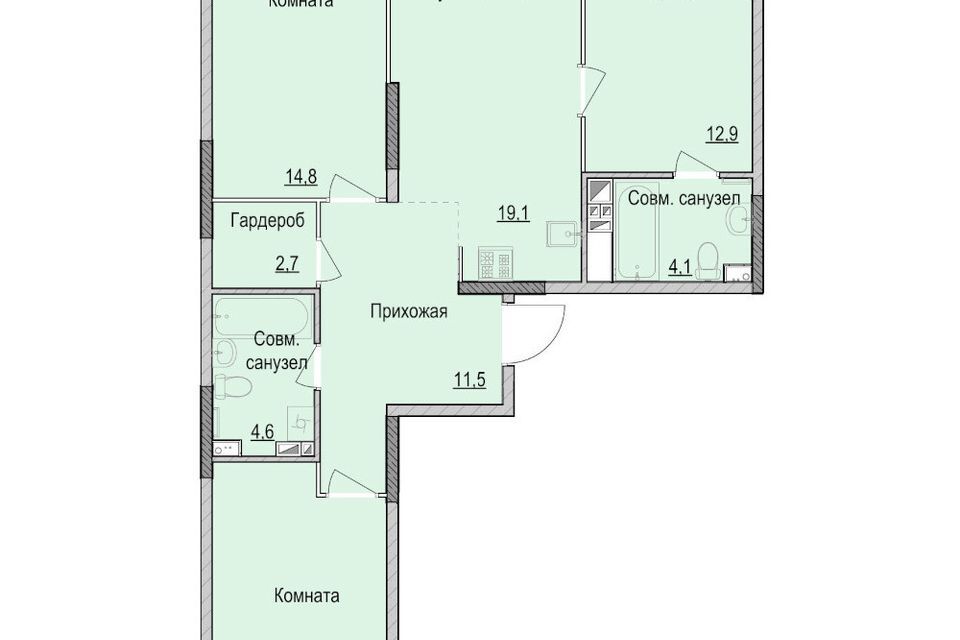 квартира г Ижевск ул им Репина 3/2 городской округ Ижевск фото 1