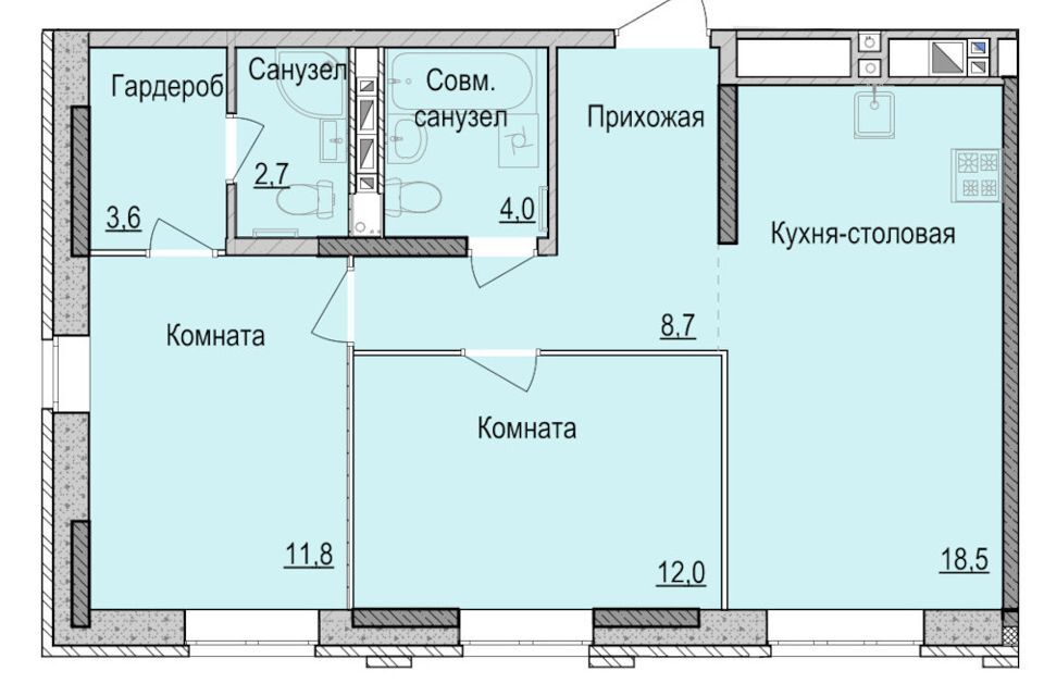 квартира г Ижевск ул им Репина 3/2 городской округ Ижевск фото 1