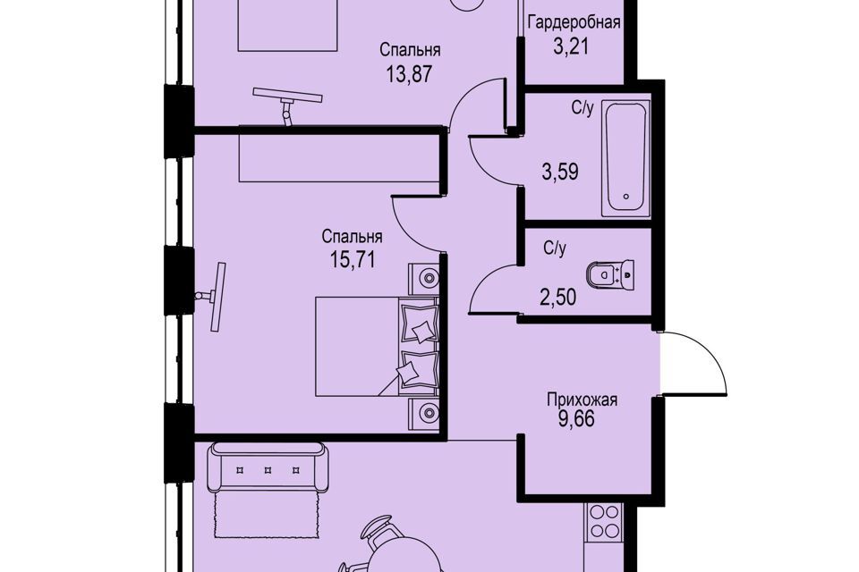 квартира р-н Всеволожский г Кудрово Сооружение фото 1