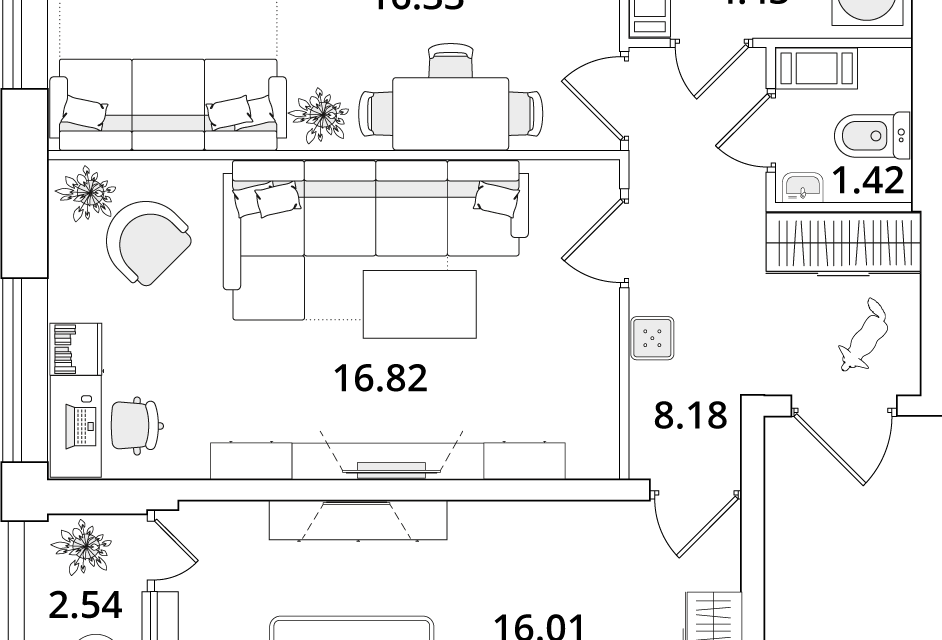 квартира г Санкт-Петербург ул Кубинская 82/2 Московский фото 1