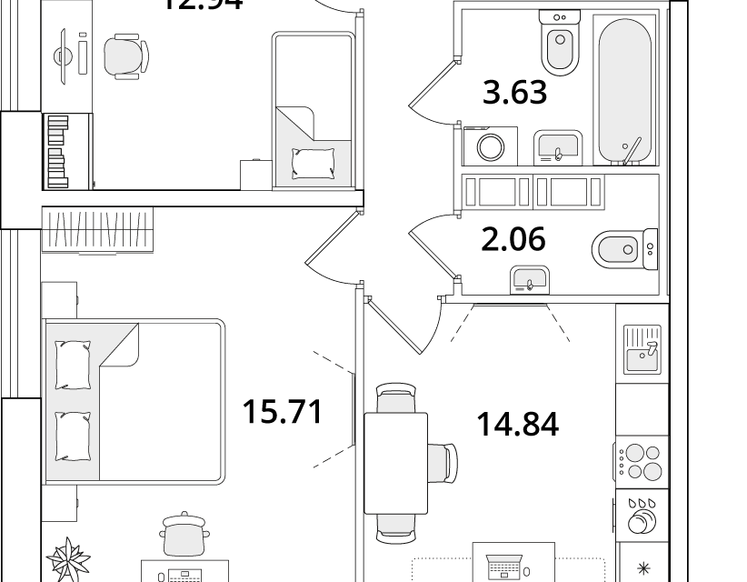 квартира г Санкт-Петербург ул Кубинская 82/2 Московский фото 1