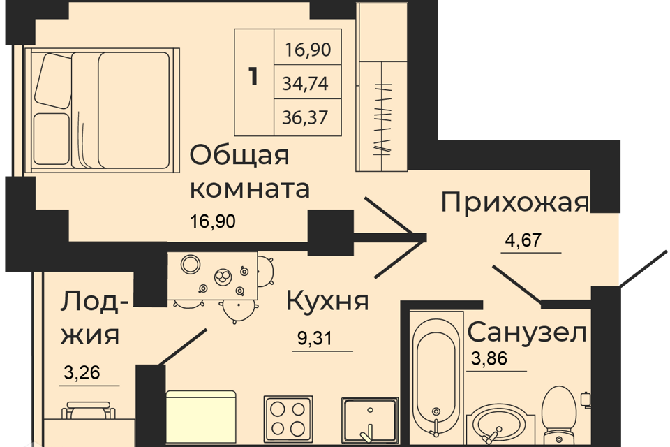 квартира г Батайск городской округ Батайск, Мечта, жилой квартал фото 1