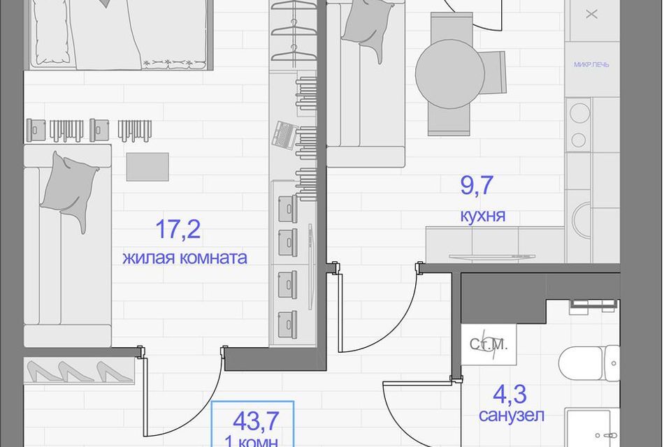 квартира г Красноярск городской округ Красноярск, Образцово фото 1