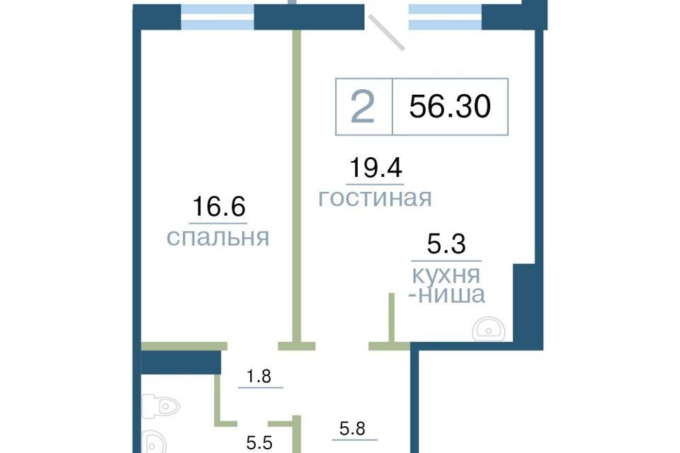 квартира г Красноярск ул Дубровинского 110б городской округ Красноярск фото 1