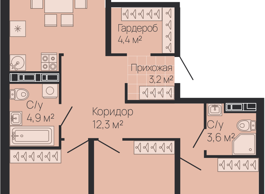 квартира г Нижний Новгород городской округ Нижний Новгород, Строящийся жилой дом фото 1