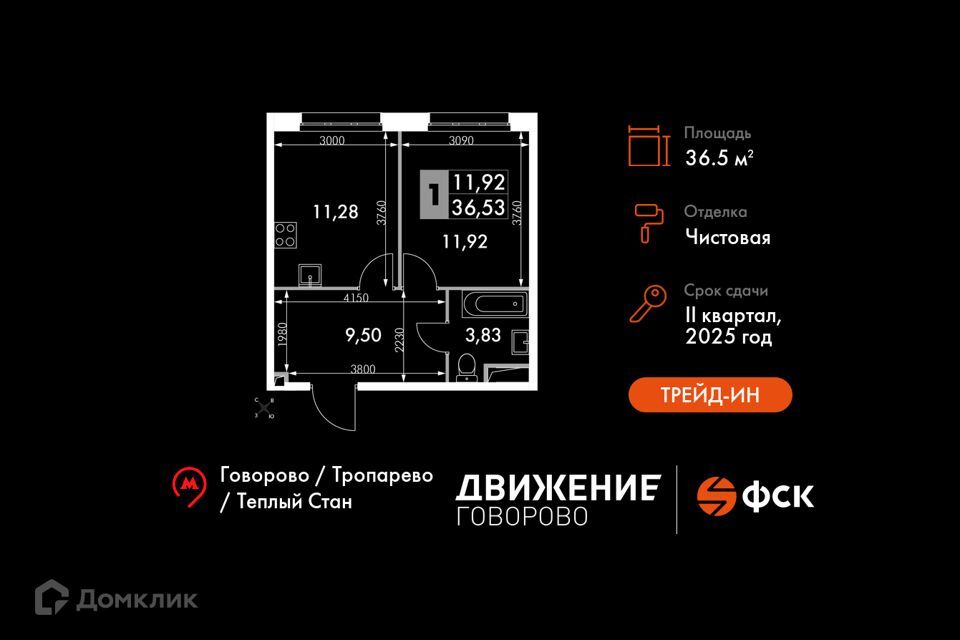 квартира г Москва Новомосковский административный округ, МКАД, 47-й километр, 9с 1 фото 1