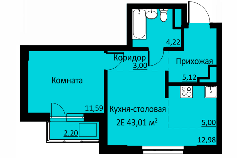 квартира р-н Пермский д Кондратово ул Водопроводная 6/1 фото 1