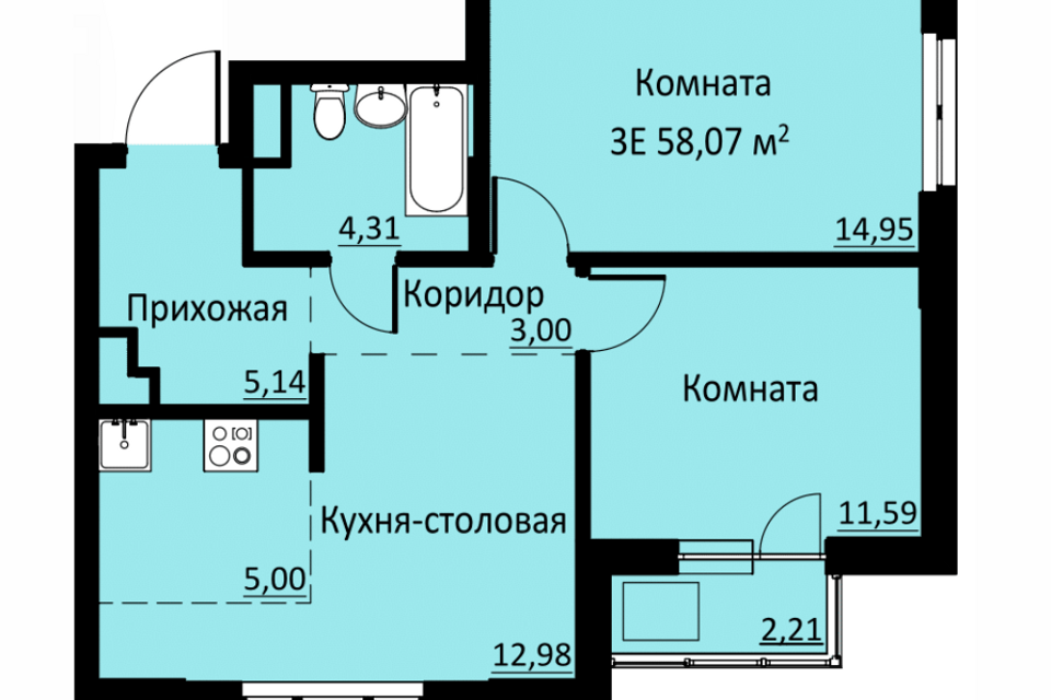 квартира р-н Пермский д Кондратово ул Водопроводная 6/1 фото 1