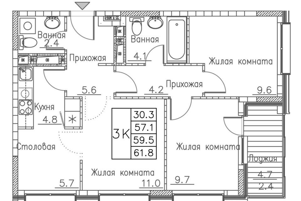 квартира г Владивосток Владивостокский городской округ, жилой комплекс Гринхилс фото 1