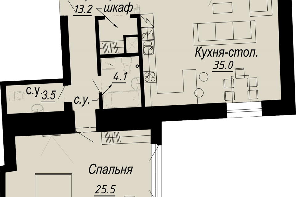 квартира г Санкт-Петербург наб Реки Карповки 27а Петроградский фото 1