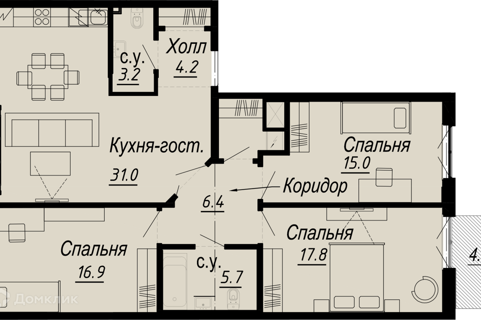 квартира г Санкт-Петербург наб Реки Карповки 27а Петроградский фото 1