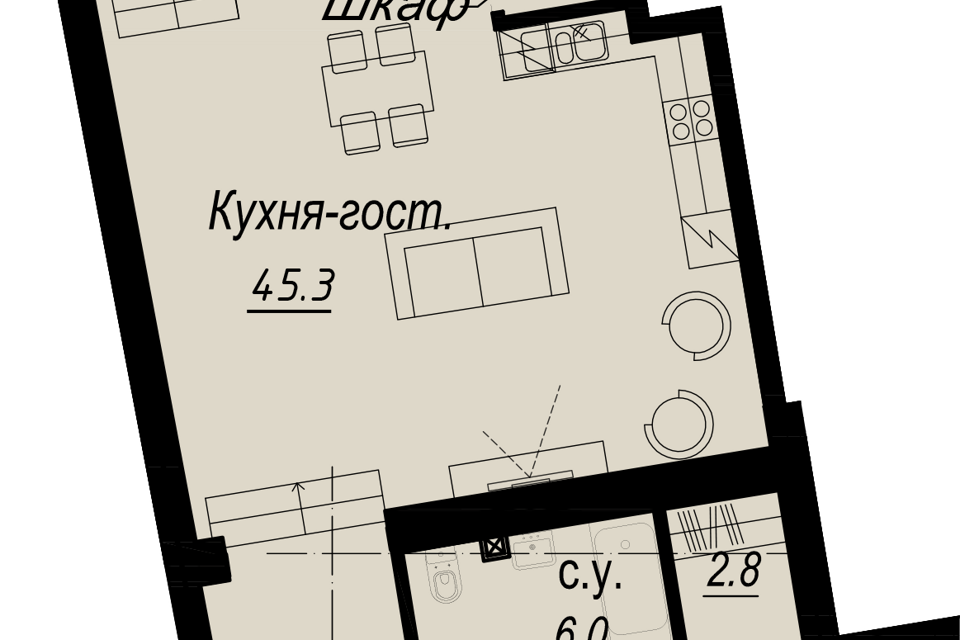 квартира г Санкт-Петербург наб Реки Карповки 27а Петроградский фото 1