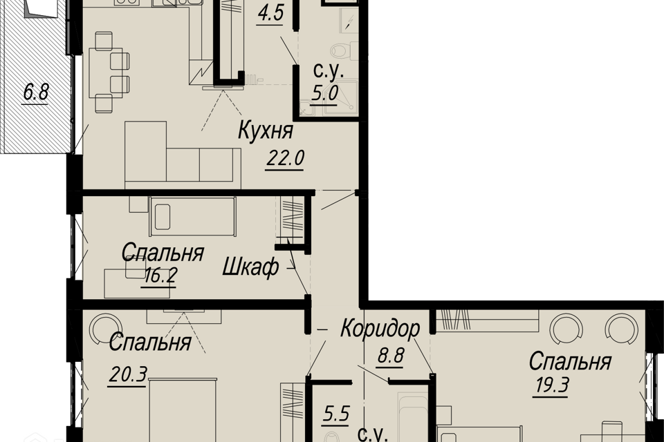 квартира г Санкт-Петербург наб Реки Карповки 27а Петроградский фото 1