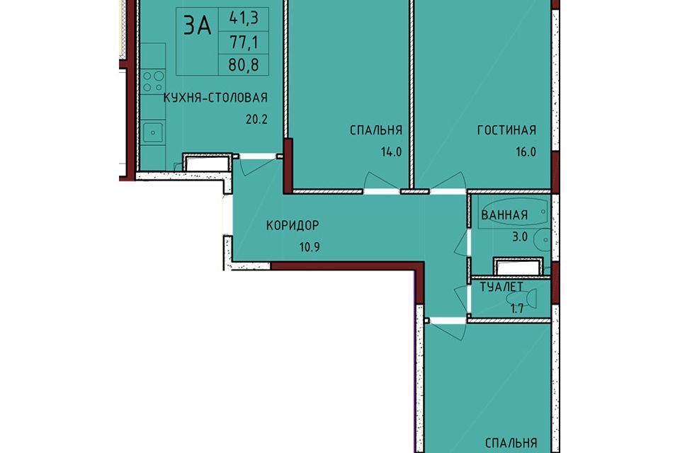 квартира р-н Ленинский с Осиновая Гора муниципальное образование Тула, микрорайон Левобережный фото 1