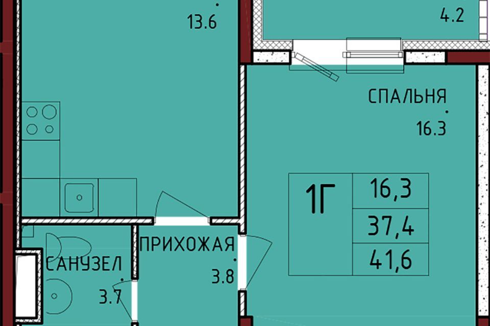 квартира р-н Ленинский с Осиновая Гора муниципальное образование Тула, микрорайон Левобережный фото 1