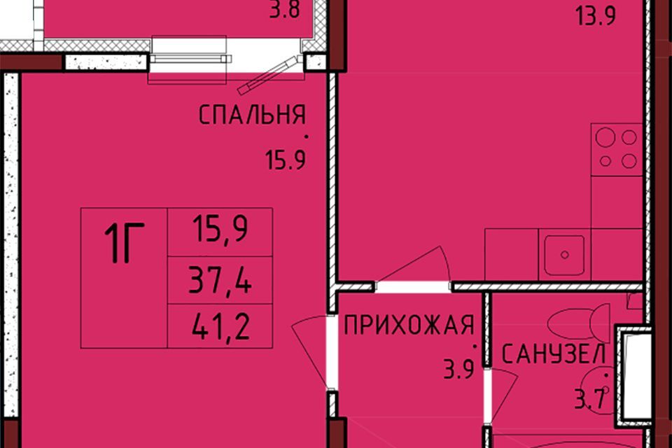 квартира р-н Ленинский с Осиновая Гора муниципальное образование Тула, микрорайон Левобережный фото 1