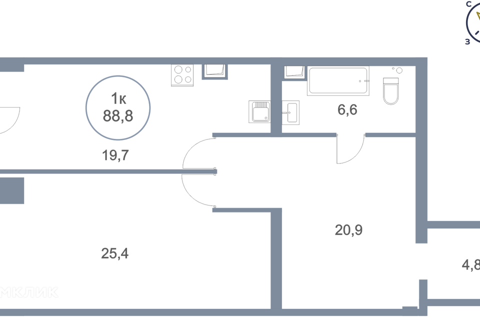 квартира г Сургут тракт Югорский 43 Сургутский район фото 1