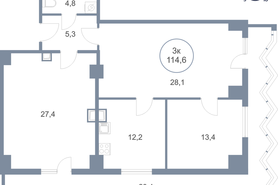 квартира г Сургут тракт Югорский 43 Сургутский район фото 1