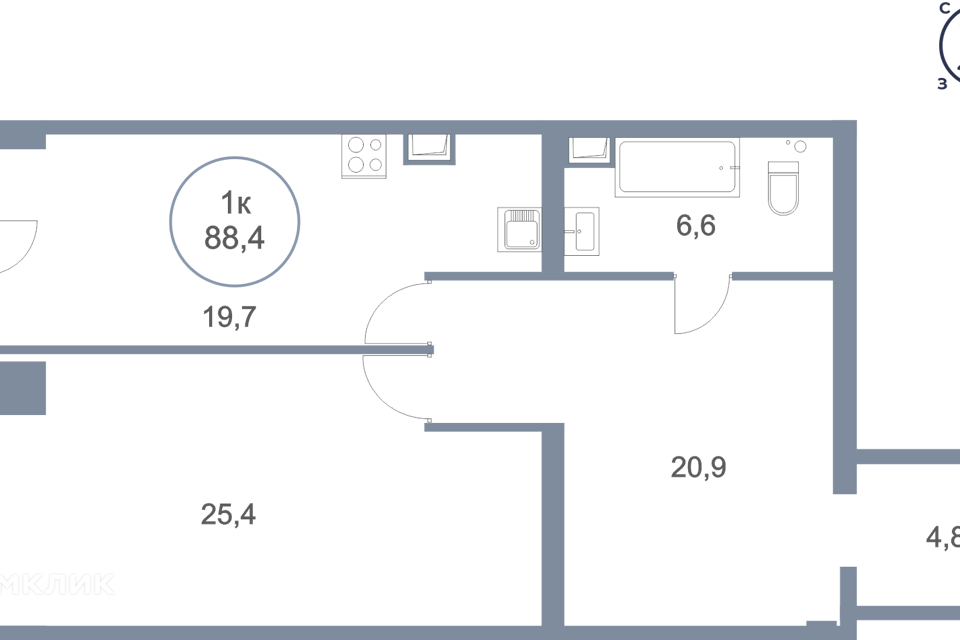 квартира г Сургут тракт Югорский 43 Сургутский район фото 1