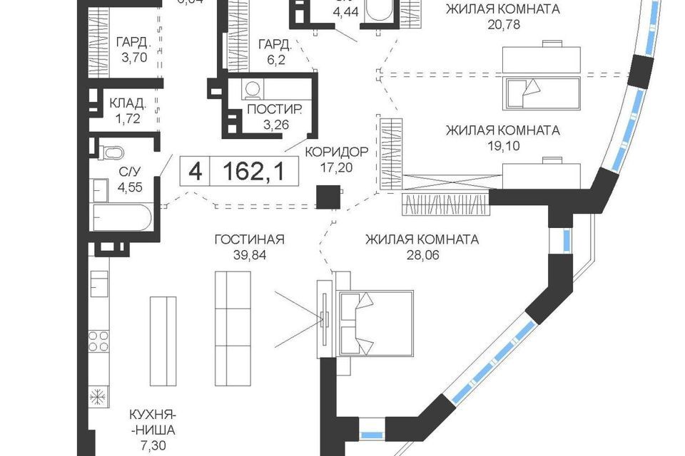 квартира г Владивосток пр-кт Океанский 52/58 Владивостокский городской округ фото 1