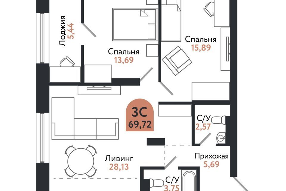 квартира г Томск пр-кт Ленина 206а городской округ Томск фото 1