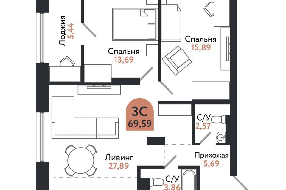 квартира г Томск пр-кт Ленина 206а городской округ Томск фото 1