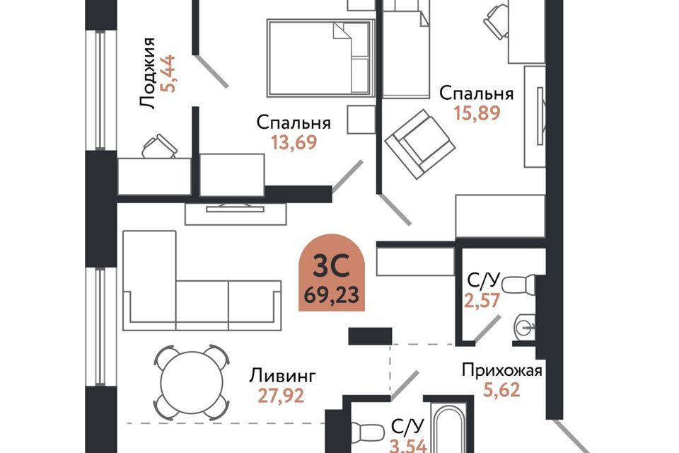 квартира г Томск пр-кт Ленина 206а городской округ Томск фото 1