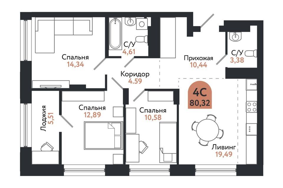 квартира г Томск пр-кт Ленина 206а городской округ Томск фото 1