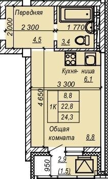 квартира р-н Новосибирский Затулинский, улица Зорге, 277 фото 1