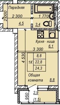 квартира р-н Новосибирский Затулинский, улица Зорге, 277 фото 1