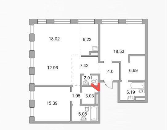 квартира г Москва метро Бауманская ул Малая Почтовая 5 соор. 6, вл. 12, стр. 2, 3 фото 6