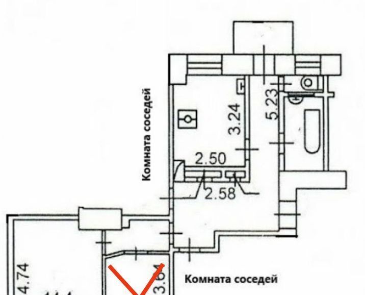 комната г Москва метро Электрозаводская ул Большая Почтовая 18/20к 7 фото 5