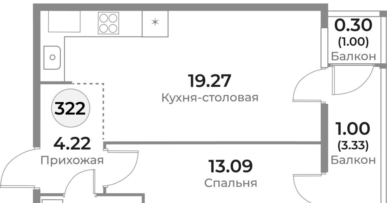 квартира г Калининград р-н Ленинградский ул Пригородная фото 1