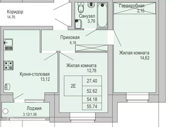 квартира г Козьмодемьянск мкр 3-й 5 городской округ Козьмодемьянск фото 1