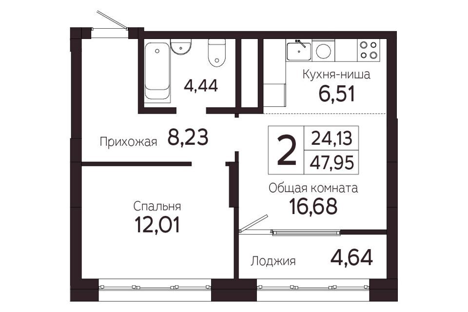 квартира г Томск пр-кт Комсомольский 48б Томский район фото 1