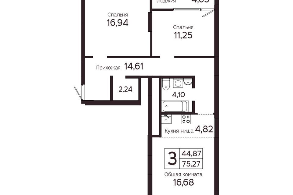 квартира г Томск пр-кт Комсомольский 48б Томский район фото 1