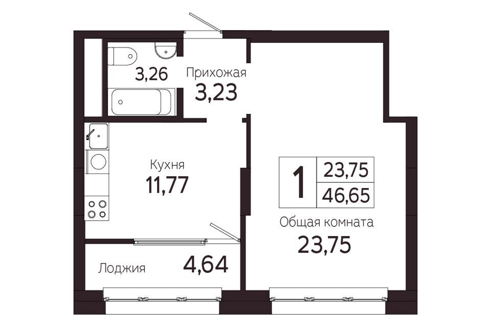 квартира г Томск пр-кт Комсомольский 48б Томский район фото 1