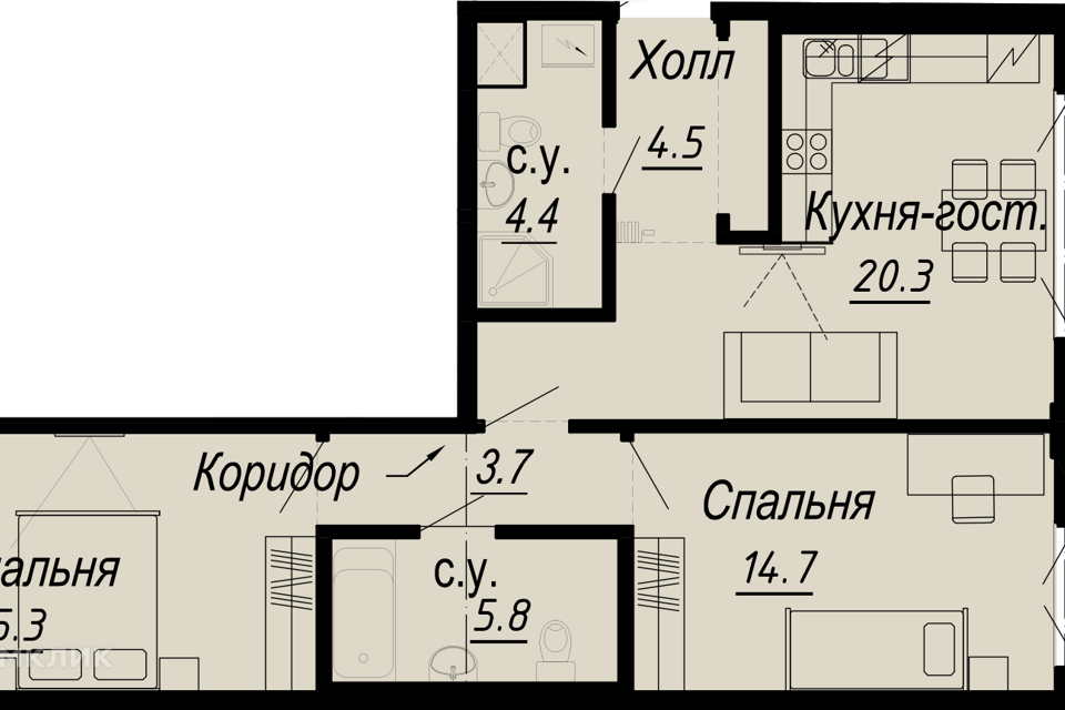 квартира г Санкт-Петербург наб Реки Карповки 27а Петроградский фото 1