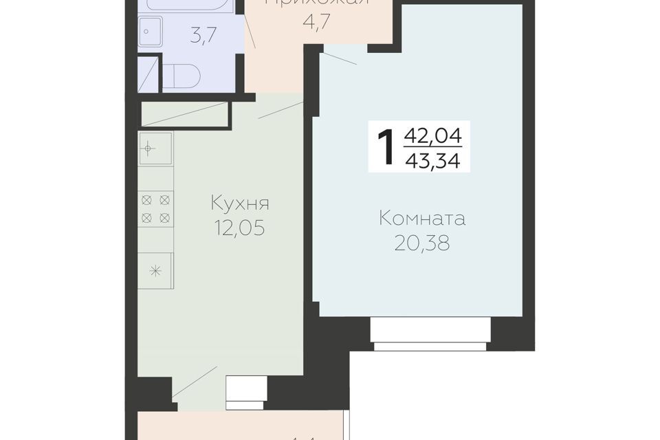 квартира г Троицк ул Горка пл Красная Московская область, городской округ Подольск, Подольск фото 1