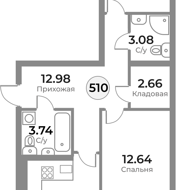 квартира г Калининград ул Пригородная 18 городской округ Калининград фото 1