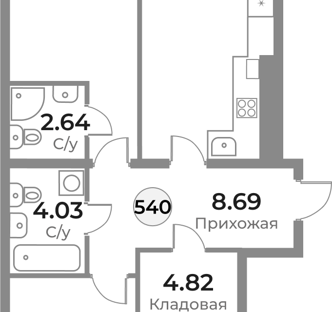 квартира г Калининград ул Пригородная 18 городской округ Калининград фото 1